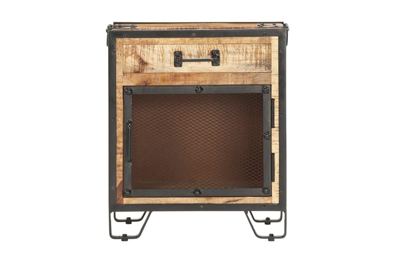 Nattbord 43x30x51 cm grov heltre mango - Møbler - Bord - Avlastningsbord - Sengebord & nattbord