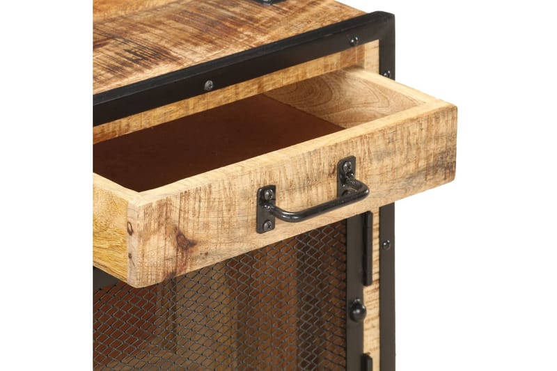 Nattbord 43x30x51 cm grov heltre mango - Møbler - Bord - Avlastningsbord - Sengebord & nattbord