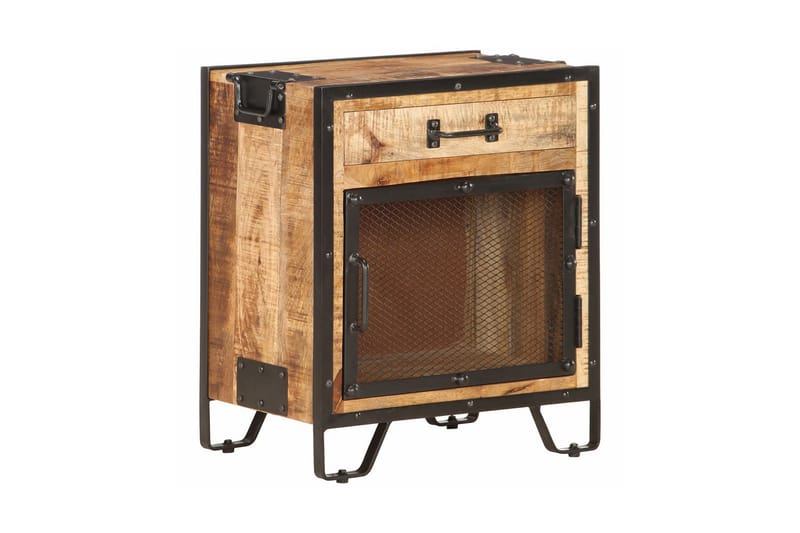 Nattbord 43x30x51 cm grov heltre mango - Møbler - Bord - Avlastningsbord - Sengebord & nattbord