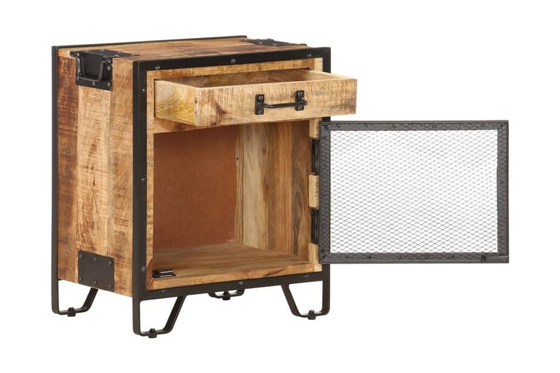Nattbord 43x30x51 cm grov heltre mango - Møbler - Bord - Avlastningsbord - Sengebord & nattbord
