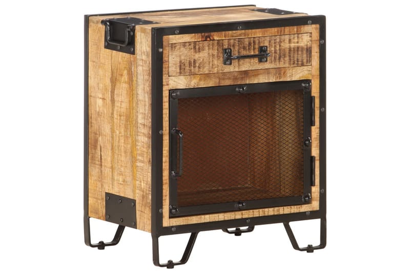 Nattbord 43x30x51 cm grov heltre mango - Møbler - Bord - Avlastningsbord - Sengebord & nattbord