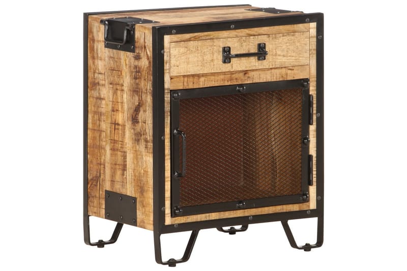 Nattbord 43x30x51 cm grov heltre mango - Møbler - Bord - Avlastningsbord - Sengebord & nattbord