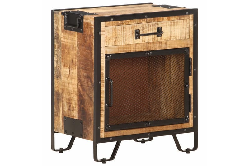 Nattbord 43x30x51 cm grov heltre mango - Møbler - Bord - Avlastningsbord - Sengebord & nattbord