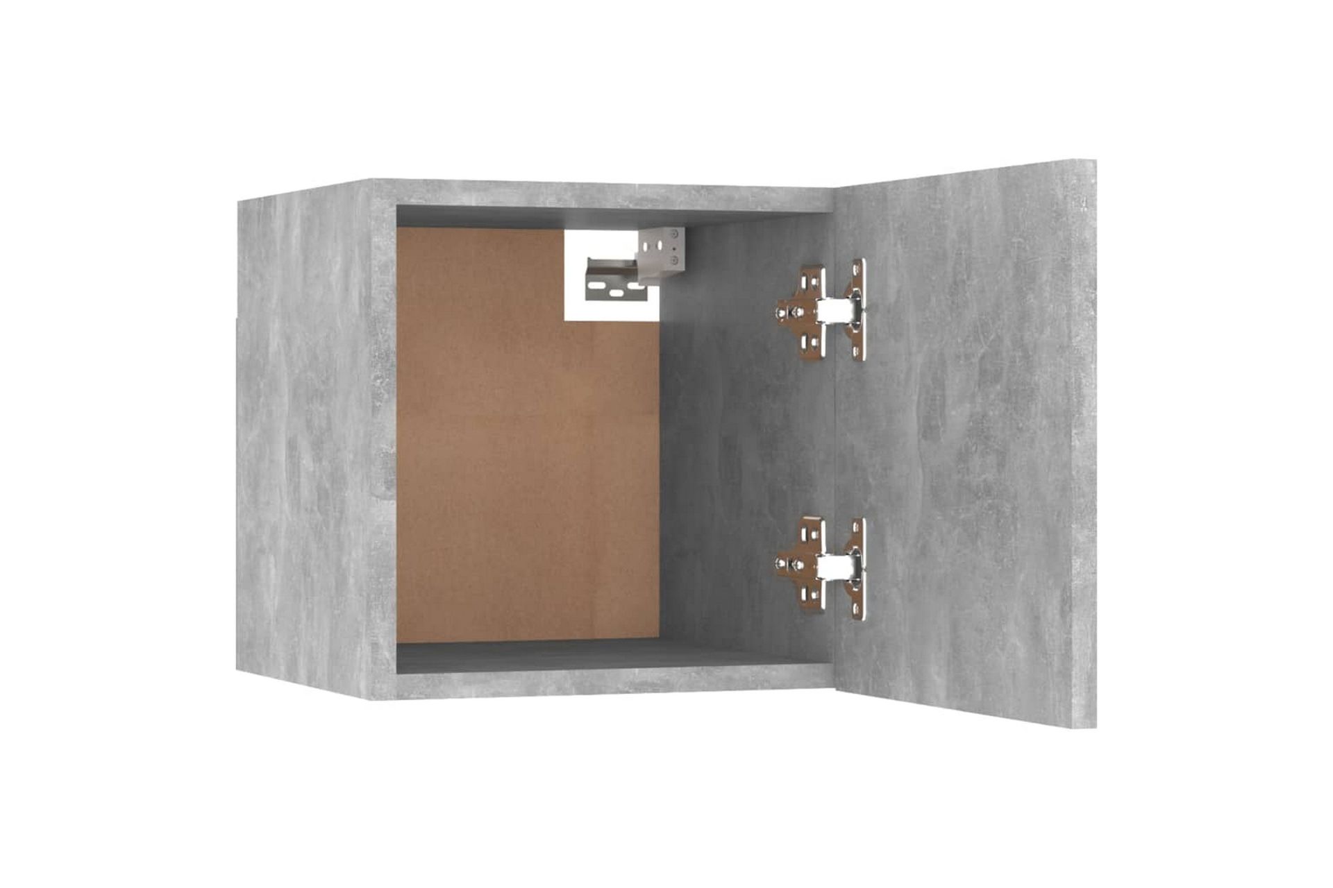 Nattbord betonggrå 30,5x30x30 cm sponplate - Grå - Møbler - Bord - Avlastningsbord - Sengebord & nattbord