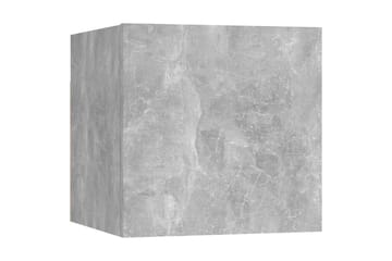 Nattbord betonggrå 30,5x30x30 cm sponplate - Grå - Møbler - Bord - Avlastningsbord - Sengebord & nattbord