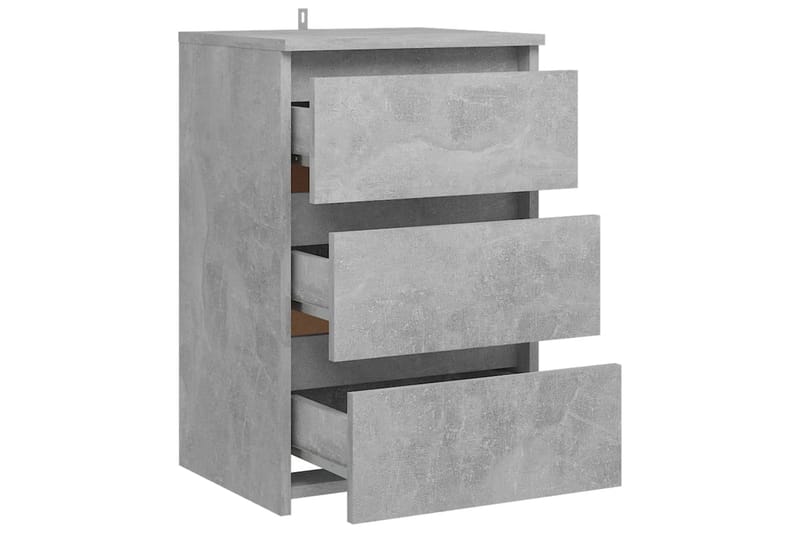 Nattbord betonggrå 40x35x62,5 cm sponplate - Grå - Sengebord & nattbord