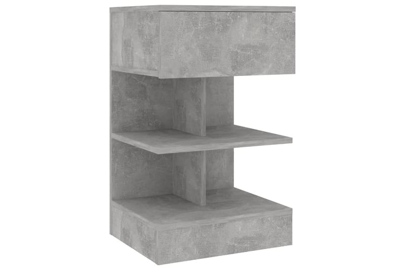 Nattbord betonggrå 40x35x65 cm sponplate - Grå - Sengebord & nattbord