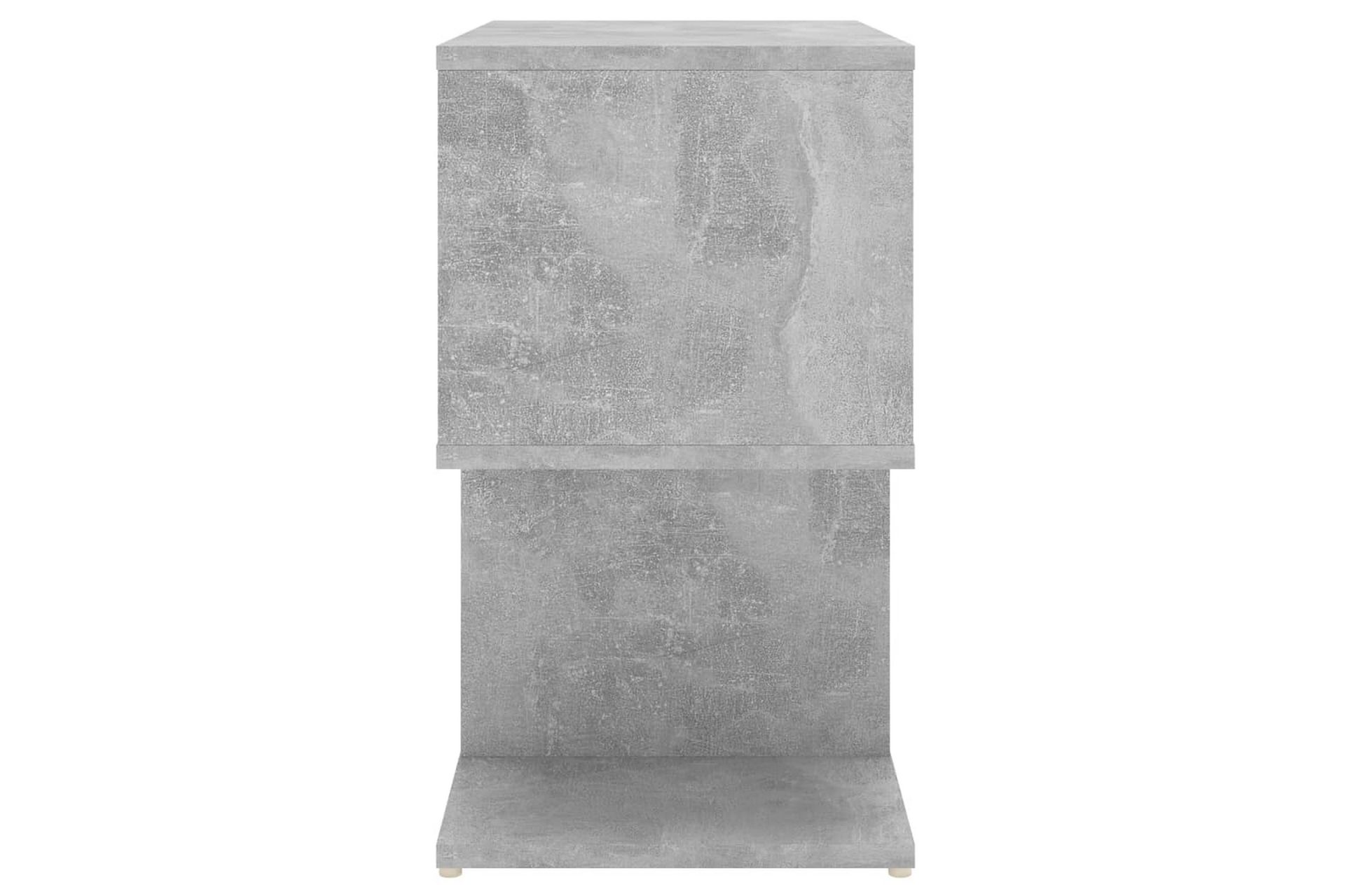 Nattbord betonggrå 50x30x51,5 cm sponplate - Grå - Møbler - Bord - Avlastningsbord - Sengebord & nattbord