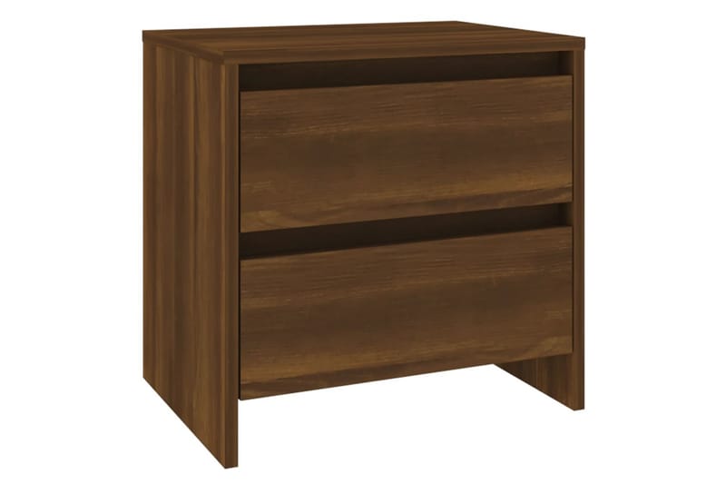 Nattbord brun eik 45x34,5x44,5 cm sponplate - Brun - Møbler - Bord - Avlastningsbord - Sengebord & nattbord