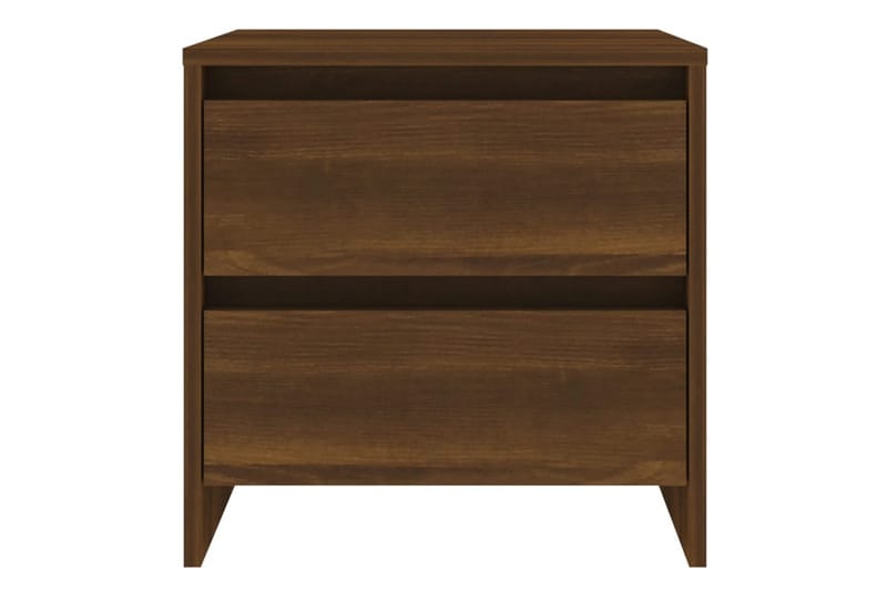 Nattbord brun eik 45x34,5x44,5 cm sponplate - Brun - Møbler - Bord - Avlastningsbord - Sengebord & nattbord
