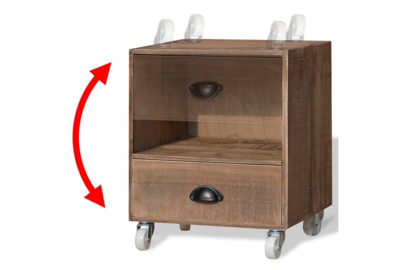 Nattbord brunt - Tre - Møbler - Bord - Avlastningsbord - Sengebord & nattbord