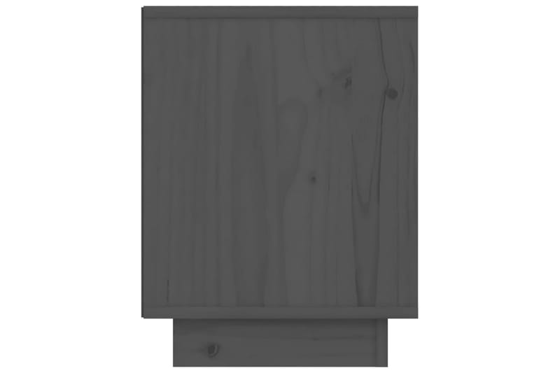 Nattbord grå 40x30x40 heltre furu - Grå - Sengebord & nattbord