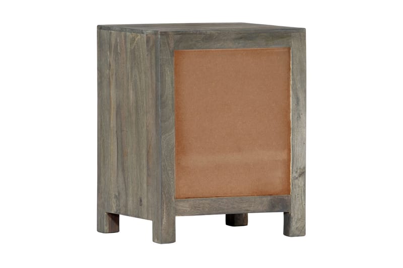 Nattbord grå 40x30x50 cm heltre mango - Grå - Møbler - Bord - Avlastningsbord - Sengebord & nattbord