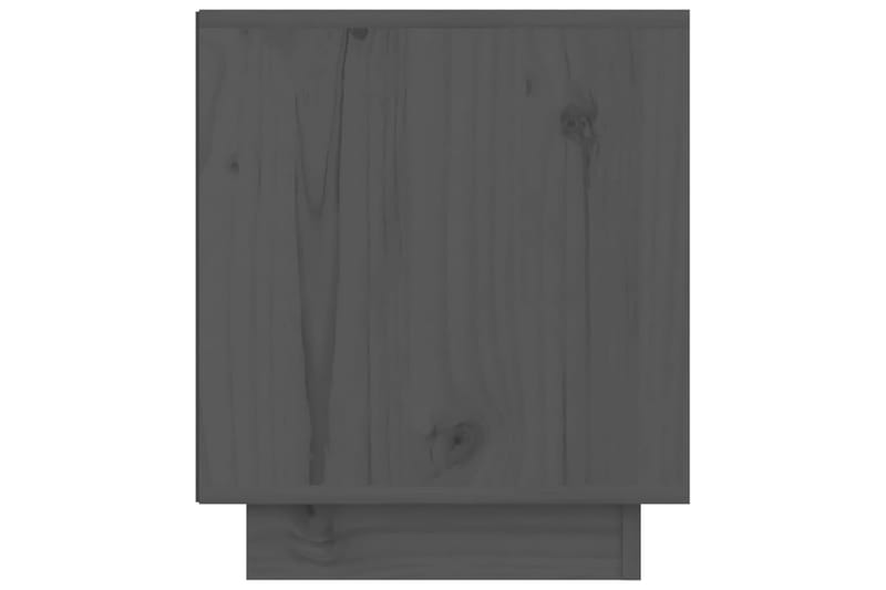 Nattbord grå 40x34x40 cm heltre furu - Grå - Sengebord & nattbord
