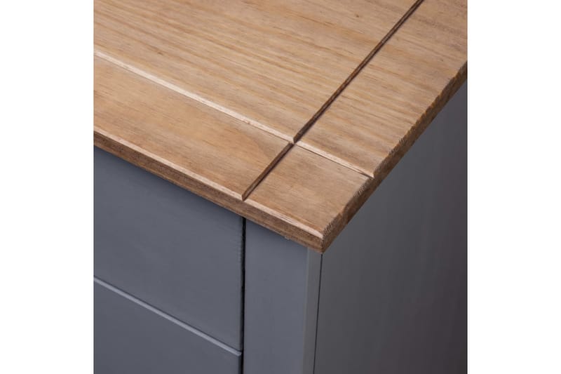 Nattbord grå 46x40x57 cm furu Panama Range - Møbler - Bord - Avlastningsbord - Sengebord & nattbord