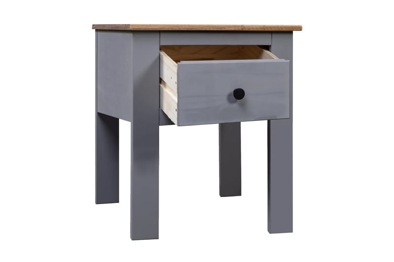 Nattbord grå 46x40x57 cm furu Panama Range - Grå - Møbler - Bord - Avlastningsbord - Sengebord & nattbord