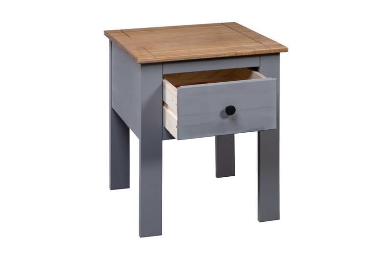 Nattbord grå 46x40x57 cm furu Panama Range - Grå - Møbler - Bord - Avlastningsbord - Sengebord & nattbord