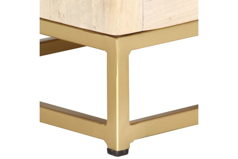 Nattbord gull 40x30x50 cm heltre mango - Møbler - Bord - Avlastningsbord - Sengebord & nattbord
