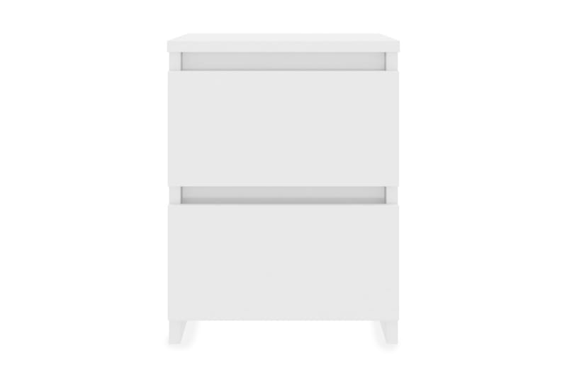 Nattbord høyglans hvit 30x30x40 cm sponplate - Hvit - Møbler - Bord - Avlastningsbord - Sengebord & nattbord
