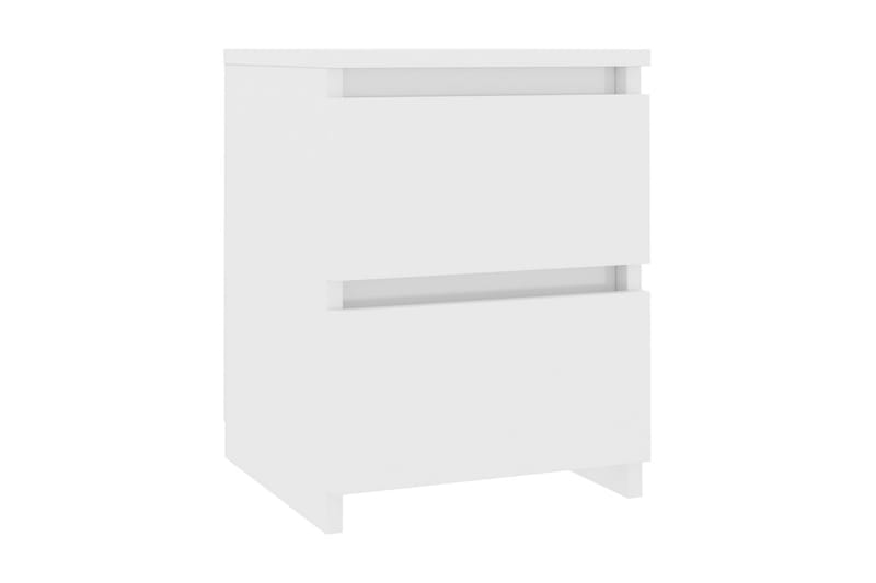 Nattbord høyglans hvit 30x30x40 cm sponplate - Hvit - Møbler - Bord - Avlastningsbord - Sengebord & nattbord