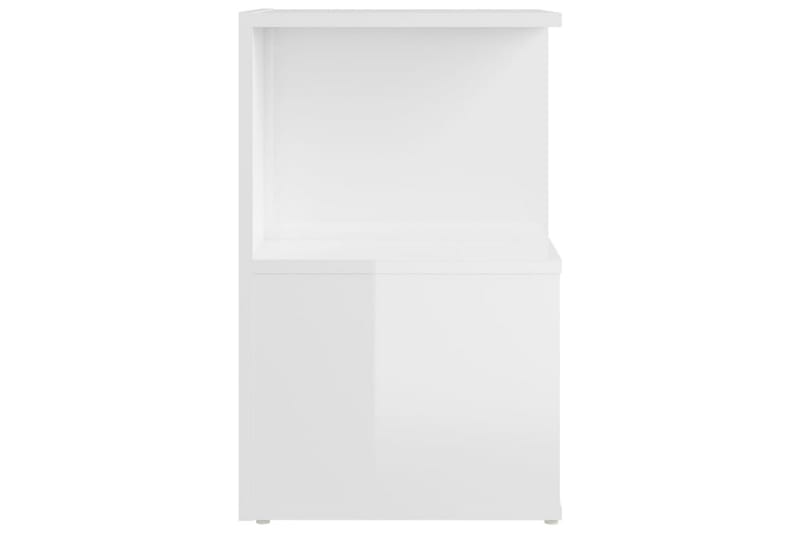 Nattbord høyglans hvit 35x35x55 cm sponplate - Hvit - Møbler - Bord - Avlastningsbord - Sengebord & nattbord