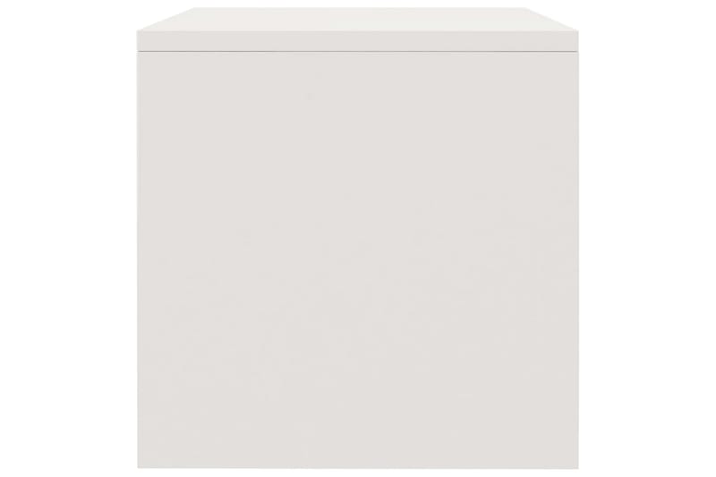 Nattbord høyglans hvit 40x30x30 cm sponplate - Hvit - Sengebord & nattbord