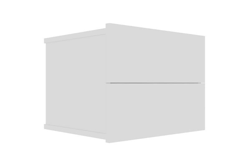 Nattbord høyglans hvit 40x30x30 cm sponplate - Hvit - Møbler - Bord - Avlastningsbord - Sengebord & nattbord