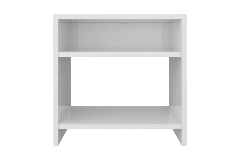 Nattbord høyglans hvit 40x30x40 cm sponplate - Hvit - Møbler - Bord - Avlastningsbord - Sengebord & nattbord