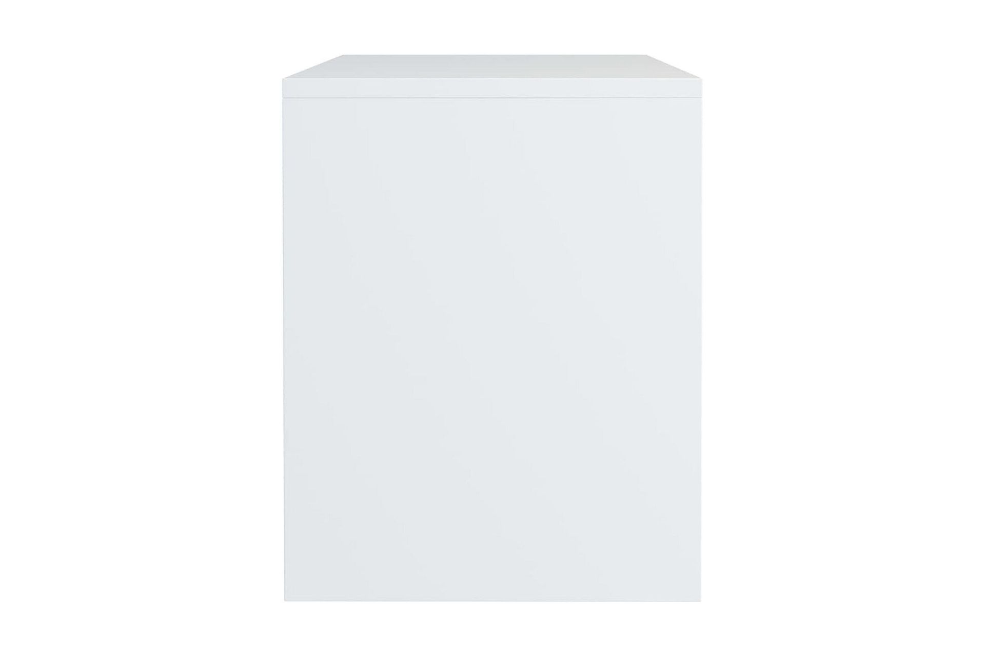 Nattbord høyglans hvit 40x30x40 cm sponplate - Hvit - Møbler - Bord - Avlastningsbord - Sengebord & nattbord