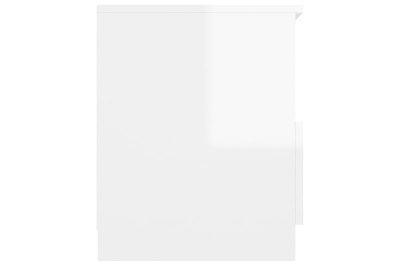 Nattbord høyglans hvit 40x40x50 cm sponplate - Hvit - Møbler - Bord - Avlastningsbord - Sengebord & nattbord