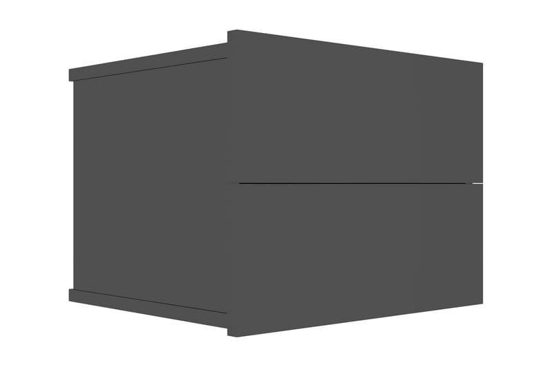 Nattbord høyglans svart 40x30x30 cm sponplate - Svart - Sengebord & nattbord