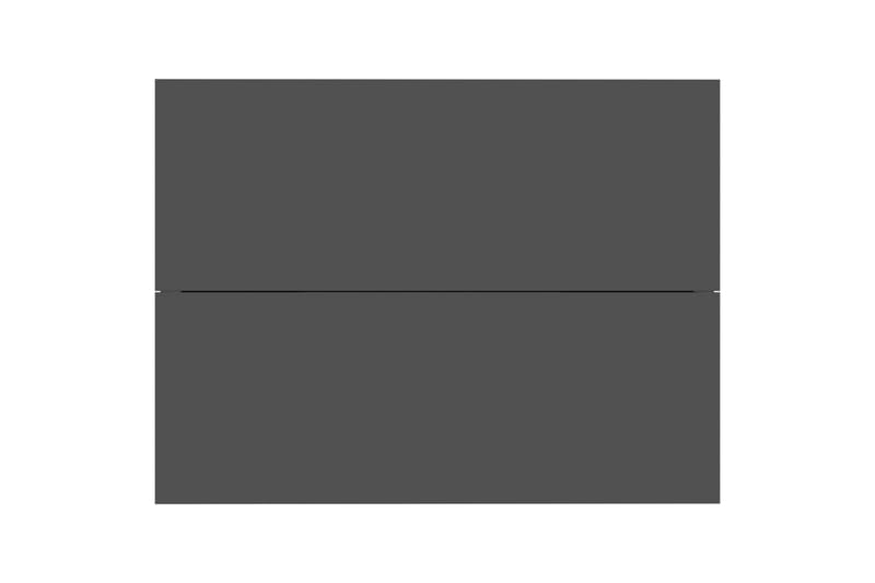 Nattbord høyglans svart 40x30x30 cm sponplate - Svart - Sengebord & nattbord