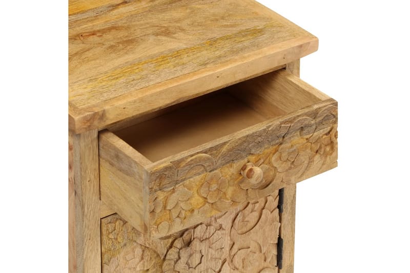Nattbord heltre mango 40x30x50 cm - Møbler - Bord - Avlastningsbord - Sengebord & nattbord