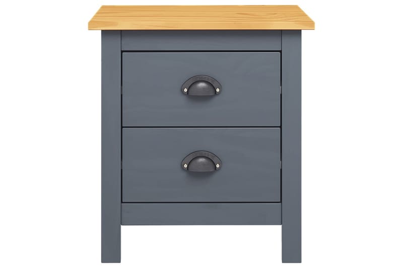Nattbord Hill Range 2 stk grå 46x35x49,5 cm heltre furu - Møbler - Bord - Avlastningsbord - Sengebord & nattbord