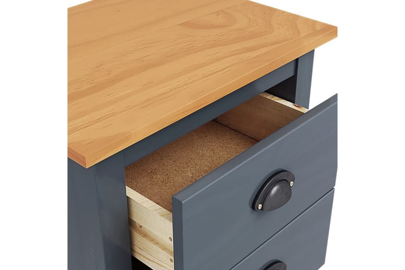 Nattbord Hill Range grå 46x35x49,5 cm heltre furu - Møbler - Bord - Avlastningsbord - Sengebord & nattbord