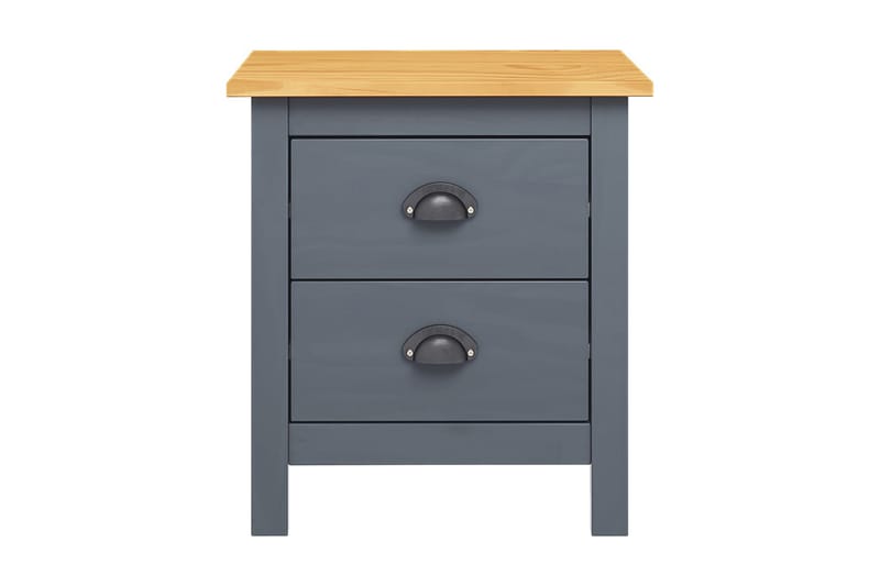 Nattbord Hill Range grå 46x35x49,5 cm heltre furu - Møbler - Bord - Avlastningsbord - Sengebord & nattbord