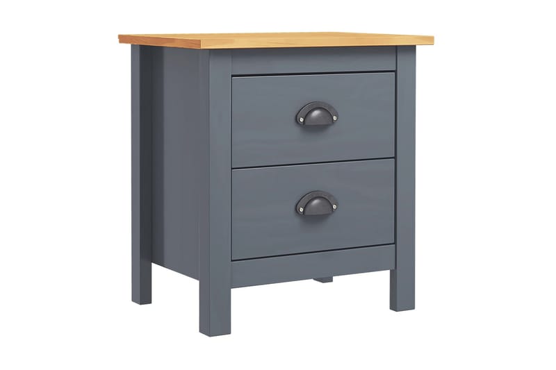 Nattbord Hill Range grå 46x35x49,5 cm heltre furu - Møbler - Bord - Avlastningsbord - Sengebord & nattbord