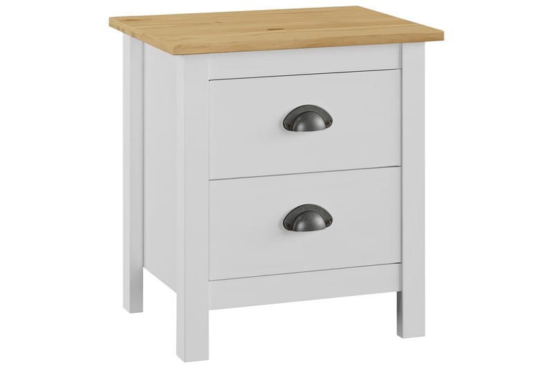 Nattbord Hill Range hvit 46x35x49,5 cm heltre furu - Møbler - Bord - Avlastningsbord - Sengebord & nattbord