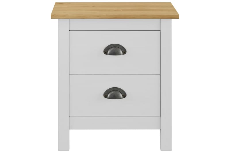 Nattbord Hill Range hvit 46x35x49,5 cm heltre furu - Møbler - Bord - Avlastningsbord - Sengebord & nattbord