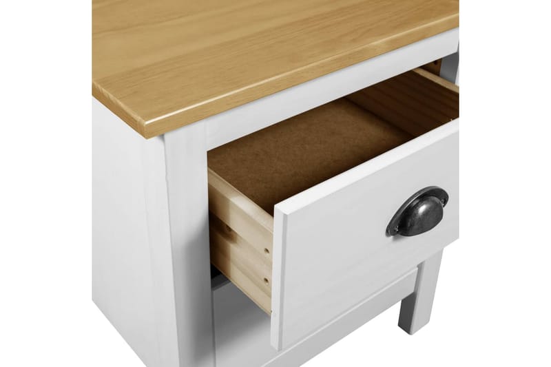 Nattbord Hill Range hvit 46x35x49,5 cm heltre furu - Møbler - Bord - Avlastningsbord - Sengebord & nattbord