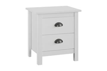 Nattbord Hill Range hvit 46x35x49,5 cm heltre furu - Møbler - Bord - Avlastningsbord - Sengebord & nattbord
