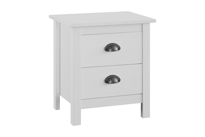 Nattbord Hill Range hvit 46x35x49,5 cm heltre furu - Møbler - Bord - Avlastningsbord - Sengebord & nattbord