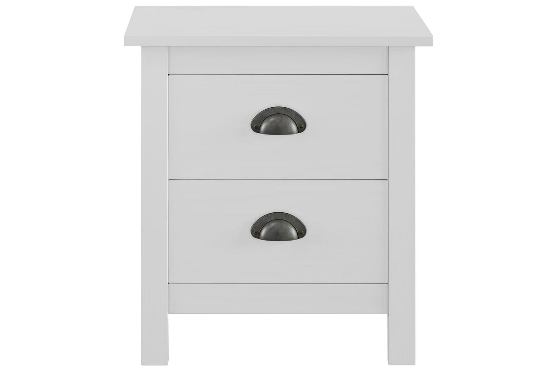 Nattbord Hill Range hvit 46x35x49,5 cm heltre furu - Møbler - Bord - Avlastningsbord - Sengebord & nattbord