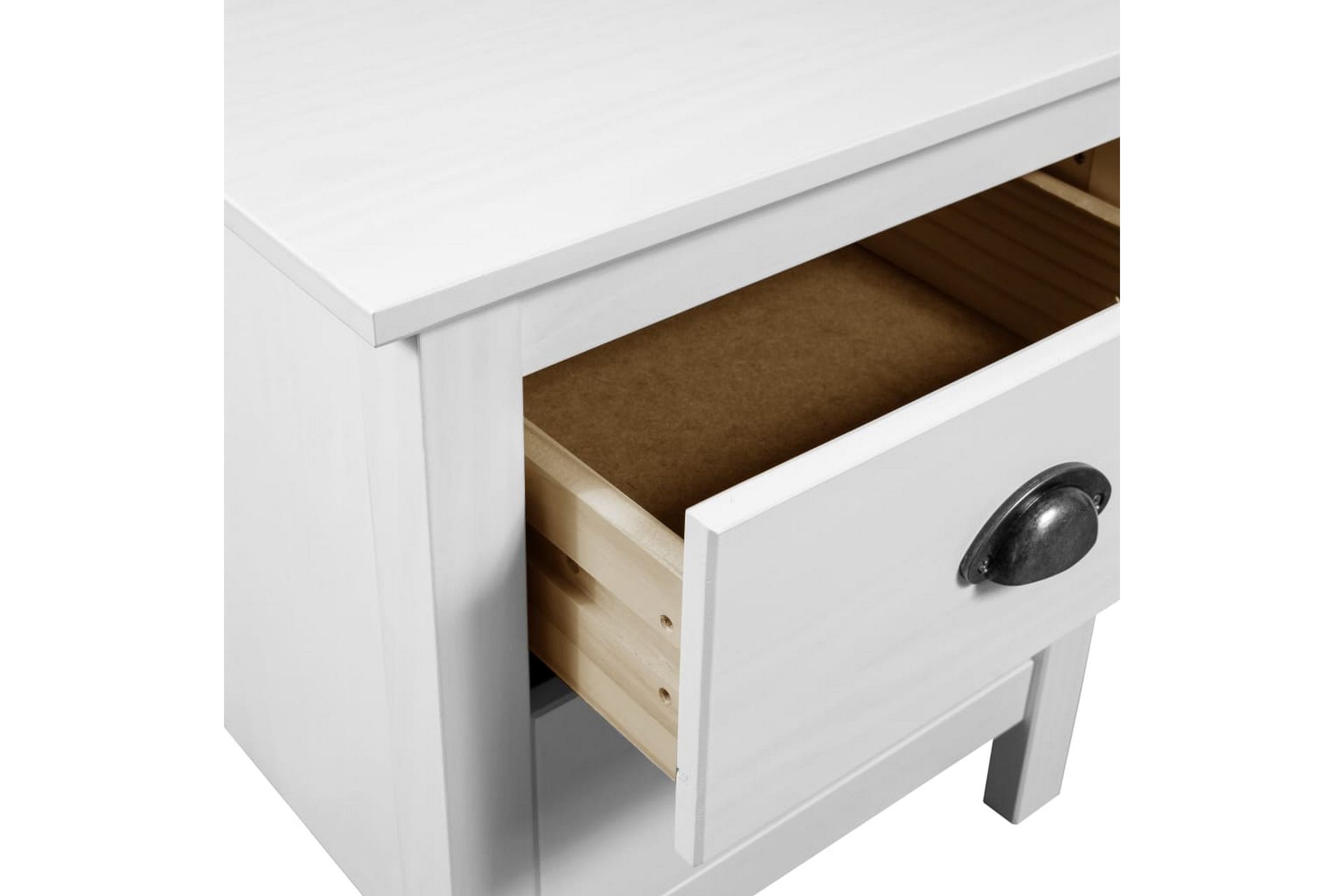 Nattbord Hill Range hvit 46x35x49,5 cm heltre furu - Møbler - Bord - Avlastningsbord - Sengebord & nattbord