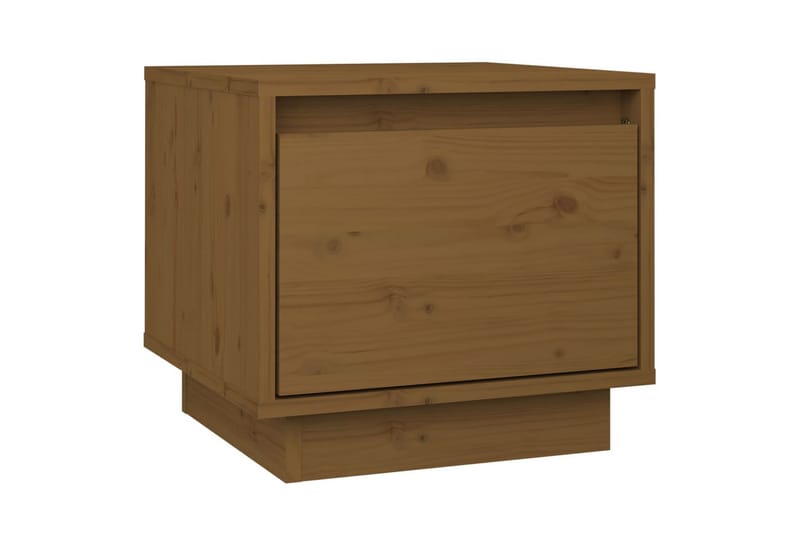 Nattbord honningbrun 35x34x32 cm heltre furu - Brun - Møbler - Bord - Avlastningsbord - Sengebord & nattbord