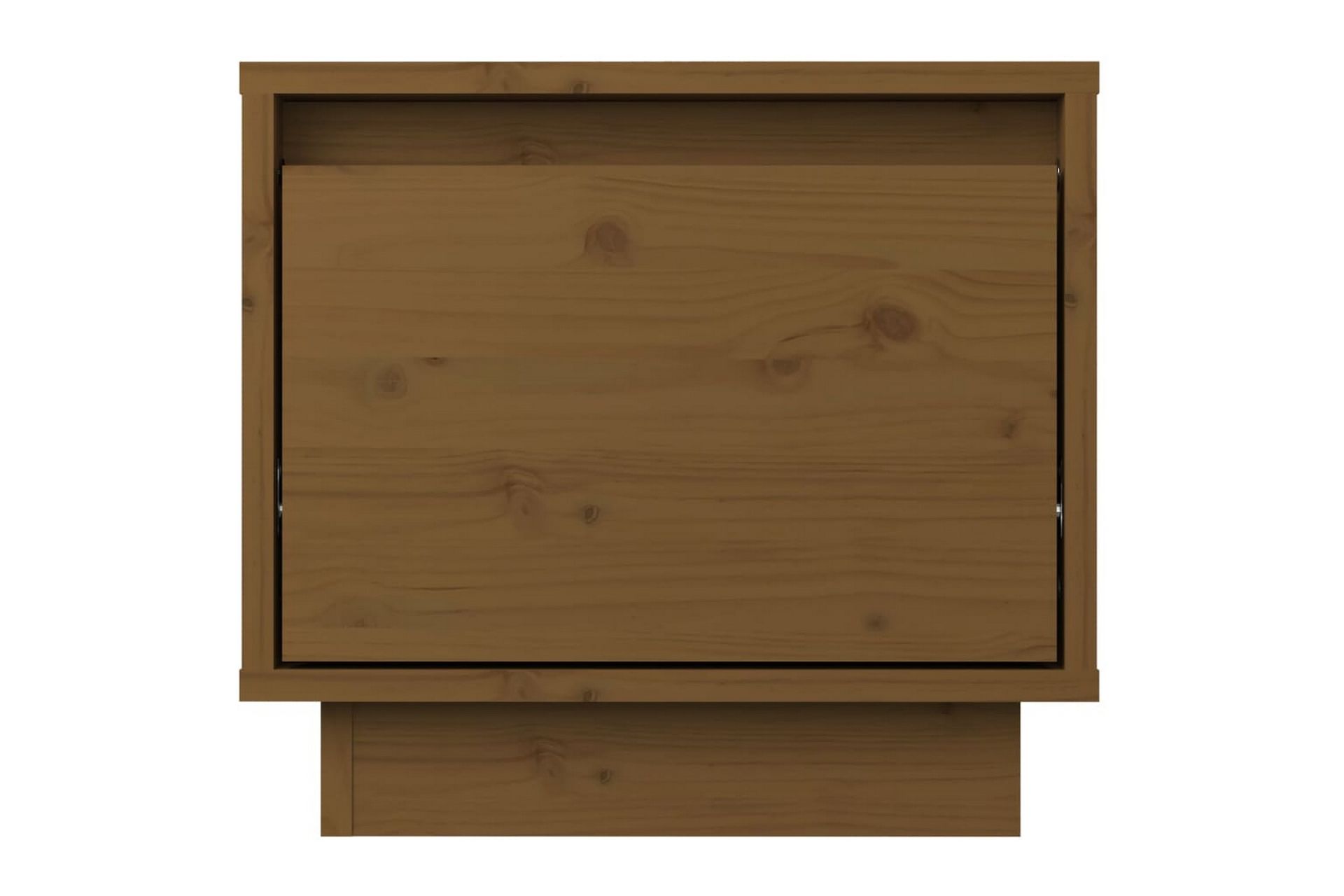 Nattbord honningbrun 35x34x32 cm heltre furu - Brun - Møbler - Bord - Avlastningsbord - Sengebord & nattbord
