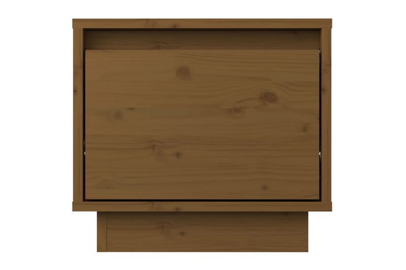 Nattbord honningbrun 35x34x32 cm heltre furu - Brun - Møbler - Bord - Avlastningsbord - Sengebord & nattbord