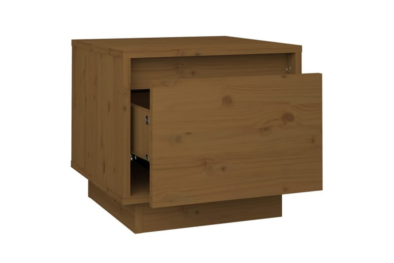 Nattbord honningbrun 35x34x32 cm heltre furu - Brun - Møbler - Bord - Avlastningsbord - Sengebord & nattbord