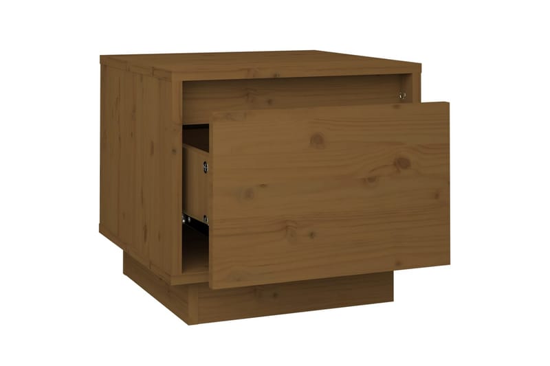 Nattbord honningbrun 35x34x32 cm heltre furu - Brun - Sengebord & nattbord