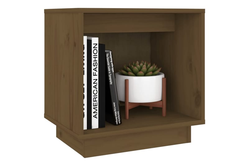 Nattbord honningbrun 40x30x40 cm heltre furu - Brun - Møbler - Bord - Avlastningsbord - Sengebord & nattbord